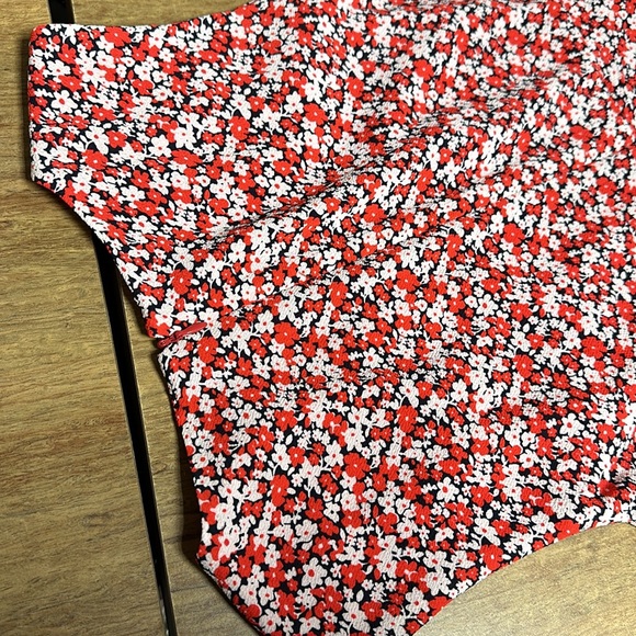 Lauren Ralph Lauren Nwt navy red white floral print wrap style zip dress - Picture 9 of 10